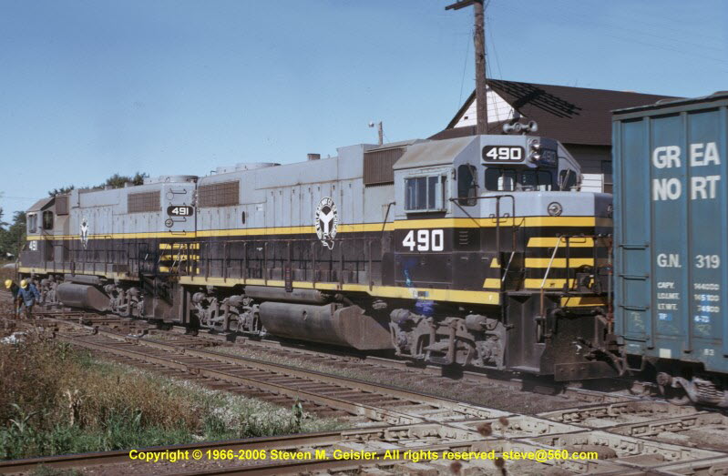 BRC`490[GP38-2]`& 491`Chicago,IL[75th St