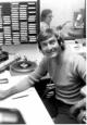 Jim Dunlap in air studio Aug. 1977