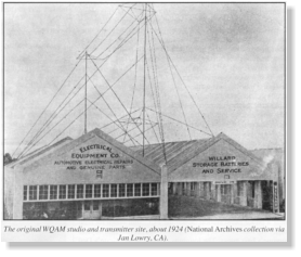 WQAM's original 1924 studio and transmitter site